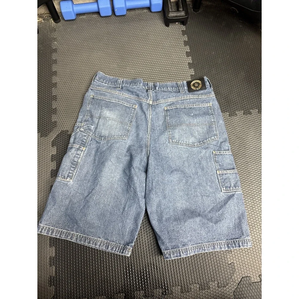 Pear Connection Men's Size 38 Cargo Denim Shorts Medium Wash Jeans